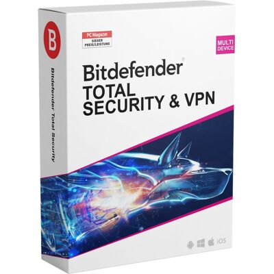 Bitdefender Total Security & Premium VPN 10 Urządzenia / 1 Rok Bitdefender Total Security & Premium VPN 10 Urządzenia / 1 Rok