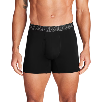 Under Armour 3-Pak bokserki męskie UA Perf Cotton 6in czarne (M) Under Armour 3-Pak bokserki męskie UA Perf Cotton 6in czarne (M)