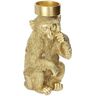 Dekoria Świecznik Monkey Gold 31cm - Size: 14 x 15 x 31 cm