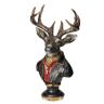 Dekoria Dekoracja Lord Deer 30x22x58cm - czarny, antyczny brąz, antyczne złoto, czerwony, brązowy - Size: 30 x 22 x 58 cm