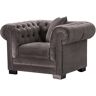 Dekoria Fotel Chesterfield Classic Velvet Dark Grey 118x96x77cm - Size: 118 x 96 x 77 cm