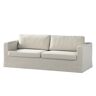 Dekoria Pokrowiec na sofę Karlstad 3-osobową nierozkładaną, długi - szary - Size: 204 x 89 x 66 cm