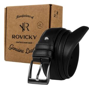 ROVICKY Pasek skórzany czarny Rovicky PRS-08-ARS