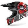 Airoh Wraap Alien Kask Motocrossowyczarny Czerwony