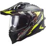 Ls2 Mx701 Explorer C Extend Carbon Kask Motocrossowyczarny Żółty