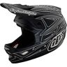 Troy Lee Designs D3 Fiberlite Spiderstripe Kask Zjazdowyczarny Biały