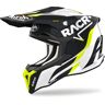 Airoh Strycker Racr Kask Motocrossowyczarny Biały Żółty