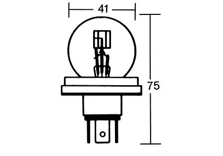 Paaschburg & Wunderlich GmbH Żarówka R2 12v 45/40w P45tbiały