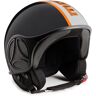 Momo Minimomo Black / Orange Kask Odrzutowyczarny Pomarańczowy