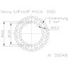 Esjot Sprocket 43 Zęby Aluminium 530 Pak (5/8x3/8)