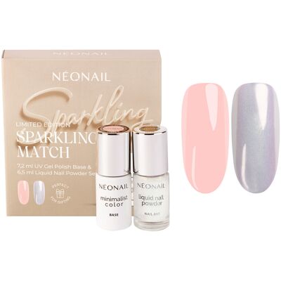 NEONAIL Zestaw Baza Hybrydowa I Pyłek W Płynie Sparkling Match NEONAIL Zestaw Baza Hybrydowa I Pyłek W Płynie Sparkling Match