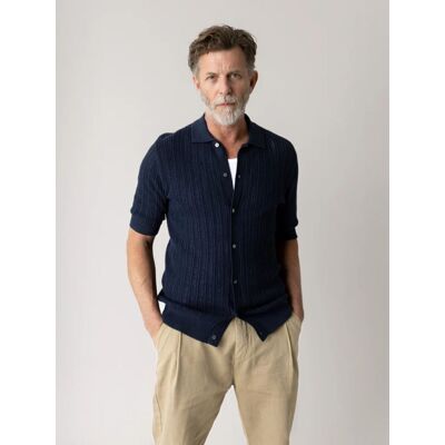 Męska koszulka polo Mos Mosh Gallery MMGDario Button Polo Knit M Męska koszulka polo Mos Mosh Gallery MMGDario Button Polo Knit M