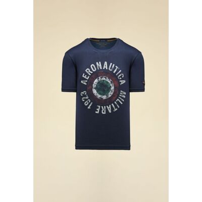 Męski T-shirt Aeronautica Militare w granatowym kolorze XXL Męski T-shirt Aeronautica Militare w granatowym kolorze XXL