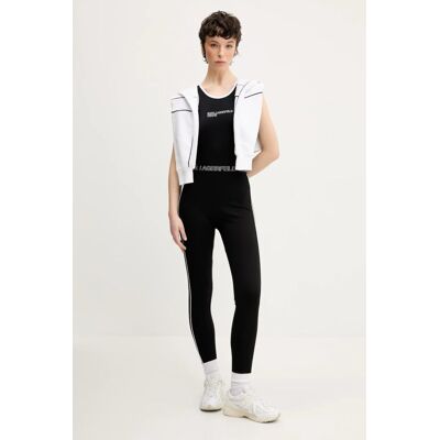 Legginsy damskie Karl Lagerfeld Jeans czarne, gładkie XS Legginsy damskie Karl Lagerfeld Jeans czarne, gładkie XS