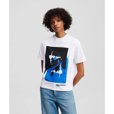 Damski t-shirt bawełniany Karl Lagerfeld Jeans biały M Damski t-shirt bawełniany Karl Lagerfeld Jeans biały M