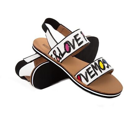 Damskie sandały Love Moschino białe 36 Damskie sandały Love Moschino białe 36