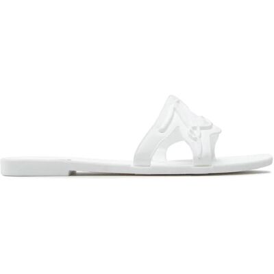 Damskie klapki Karl Lagerfeld JELLY Signature Slide białe 36 Damskie klapki Karl Lagerfeld JELLY Signature Slide białe 36