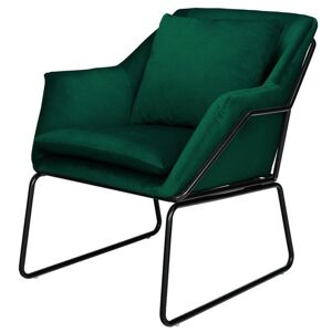 Step Into Design Kubełkowy fotel Fluence ST-25073-Z Moos Home welurowy butelkowa zieleń