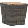 vidaXL Stolik herbaciany, szary, 41,5x41,5x43 cm, rattan PE i akacja