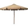 vidaXL Parasol ogrodowy na drewnianym słupku, 330 cm, taupe