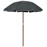 vidaXL Parasol na stalowym słupku, 180 cm, antracytowy