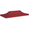 vidaXL Dach do namiotu imprezowego, 6 x 3 m, burgund, 270 g/m²