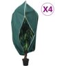 vidaXL Kaptury ochronne z suwakiem, 4 szt., 70 g/m², 1x1,55 m