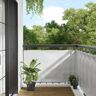 vidaXL Parawan balkonowy, jasnoszary, 90x700 cm, 100% poliester Oxford