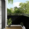 vidaXL Parawan balkonowy, czarny, 90x1000 cm, 100% poliester Oxford