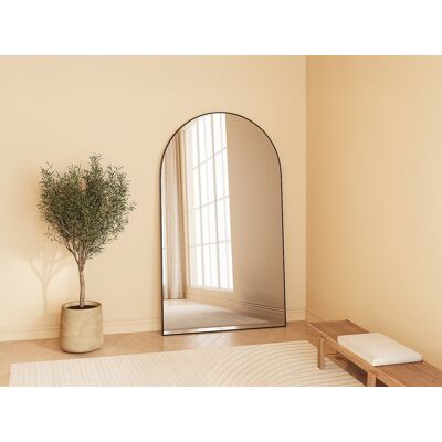 Vente-unique Grande espelho em arco de alumínio - C. 110 x A. 190 cm - Preto - OLYVEN Vente-unique Grande espelho em arco de alumínio - C. 110 x A. 190 cm - Preto - OLYVEN