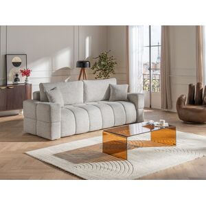 Vente-unique Tapete com relevos 100% lã feito à mão 200x290 cm, 2200 g/m2, cor marfim - ASSINIE Vente-unique Tapete com relevos 100% lã feito à mão 200x290 cm, 2200 g/m2, cor marfim - ASSINIE