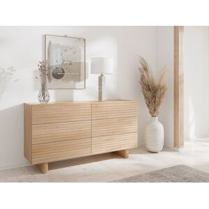 Vente-unique Cómoda 6 gavetas MDF cor natural - LUDIMA Vente-unique Cómoda 6 gavetas MDF cor natural - LUDIMA