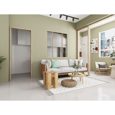 Vente-unique Divisória de correr em alumínio termolacado natural claro 120x130 cm - RAVENA Vente-unique Divisória de correr em alumínio termolacado natural claro 120x130 cm - RAVENA