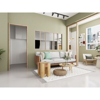 Vente-unique Divisória de correr em alumínio termolacado natural claro 180x105 cm - RAVENA Vente-unique Divisória de correr em alumínio termolacado natural claro 180x105 cm - RAVENA