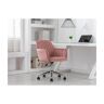 Vente-unique Cadeira de escritório veludo cor-de-rosa altura regulável - ELEANA