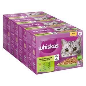 Whiskas 48x85g Seleção mista em gelatina Whiskas 1+ saquetas gatos