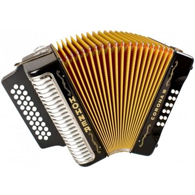Hohner Corona III GCF Preto Concertina Hohner Corona III GCF Preto Concertina