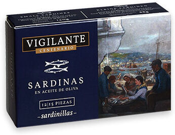 Conservas Valcárcel Sardinillas en aceite de oliva 12-15 piezas Vigilante Centenario