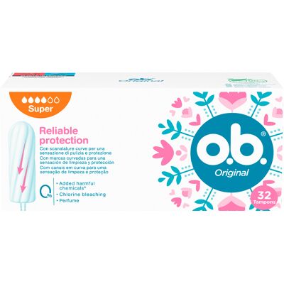 O.B. Original Super Tampão 32 unidades O.B. Original Super Tampão 32 unidades