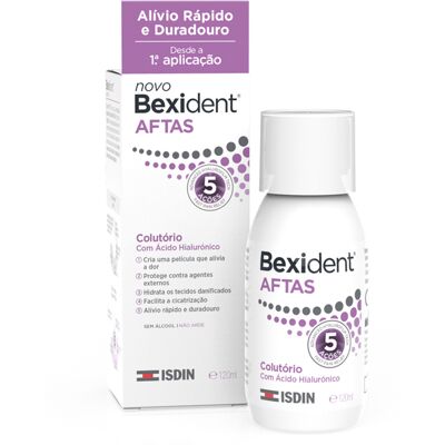 Bexident Modelo 120mL Enxaguante bucal - Aftas Bexident Modelo 120mL Enxaguante bucal - Aftas