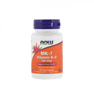 Now MK-7 Vitamina K-2 100 mcg 60 Cápsulas