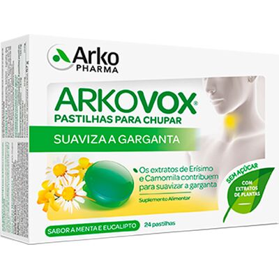 Arkopharma Arkovox Menta e Eucalipto Suplemento Alimentar 24 pastilhas para chupar Arkopharma Arkovox Menta e Eucalipto Suplemento Alimentar 24 pastilhas para chupar