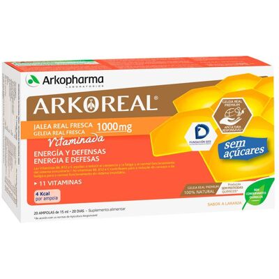 Arkopharma Arkoreal Geleia Real Fresca Vitaminada 20x15ml Arkopharma Arkoreal Geleia Real Fresca Vitaminada 20x15ml