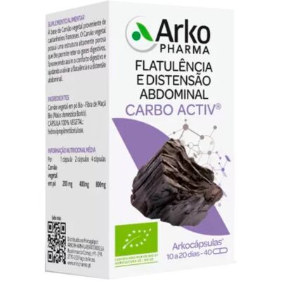 Arkopharma Arkocápsulas Carbo Activ Bio Suplemento Alimentar - Diarreia Arkopharma Arkocápsulas Carbo Activ Bio Suplemento Alimentar - Diarreia