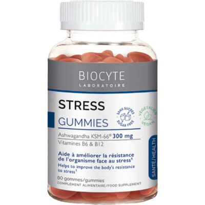 Biocyte Stress Gummies - 60 unidades - Suplemento alimentar Biocyte Stress Gummies - 60 unidades - Suplemento alimentar