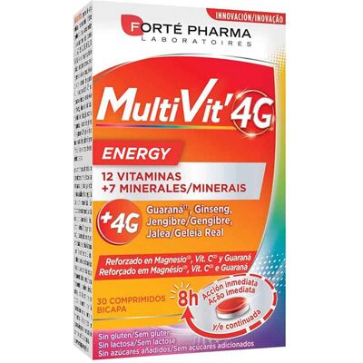 Forté Pharma Multivit 4G Energia - Multivitamínico para Vitalidade Diária Forté Pharma Multivit 4G Energia - Multivitamínico para Vitalidade Diária