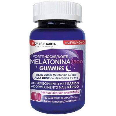 Forte Gomas de Melatonina - Ajuda ao Sono - 1,9mg - Sabor Framboesa Forte Gomas de Melatonina - Ajuda ao Sono - 1,9mg - Sabor Framboesa