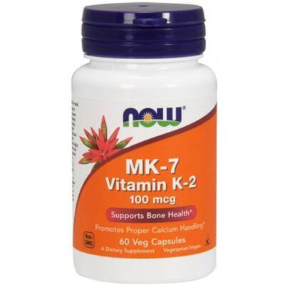 Now Foods MK-7 Vitamina K-2 Cápsulas - 100 mcg - 60 Cápsulas Now Foods MK-7 Vitamina K-2 Cápsulas - 100 mcg - 60 Cápsulas