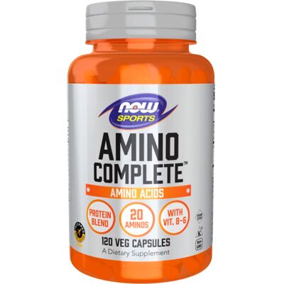 NOW Foods Amino Complete 120 Veg Capsules - Suplemento de aminoácidos NOW Foods Amino Complete 120 Veg Capsules - Suplemento de aminoácidos