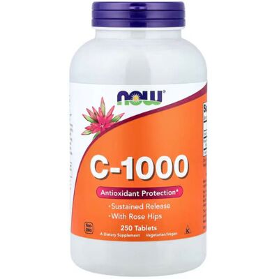 NOW Foods Vitamina C-1000 com rosa mosqueta e bioflavonoides - Vitaminas e suplementos NOW Foods Vitamina C-1000 com rosa mosqueta e bioflavonoides - Vitaminas e suplementos